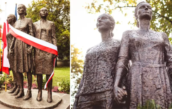 Odsłonięcie pomnika Bohaterek Powstania Warszawskiego